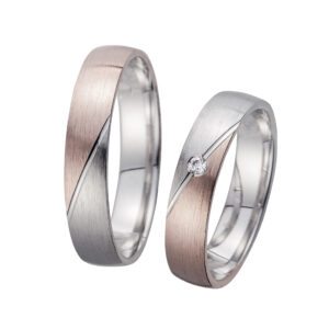 Cilor Eheringe/Trauringe Perfect Love HR-2A Weißgold/Rotgold