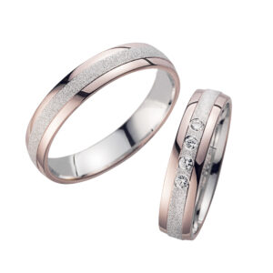 Cilor Eheringe/Trauringe Perfect Love HR-133A Weißgold/Rotgold