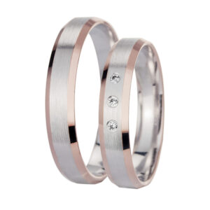 Cilor Eheringe/Trauringe Perfect Love HR-177A Weißgold/Rotgold