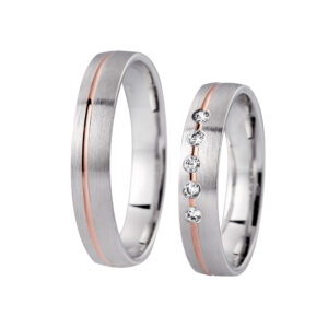 Cilor Eheringe/Trauringe Perfect Love HR-180A Weißgold/Rotgold
