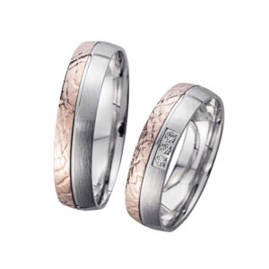 Cilor Eheringe/Trauringe Perfect Love HR-211A Weißgold/Rotgold