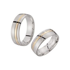 Cilor Eheringe/Trauringe Sieger Limited Edition SR-25 Gelbgold/Weißgold