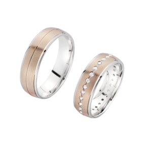 Eheringe/Trauringe Sieger Limited Edition SR-65 Weißgold/Rotgold